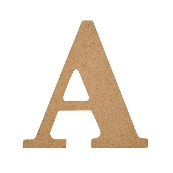 Plaid Unfinished Wood 5" Letter, A