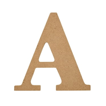 Plaid Unfinished Wood 5" Letter, A