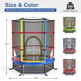thumbnail image 2 of Gymax Trampoline de 55 Pieds' pour Enfants et Tout-Petits, Trampoline Récréatif avec Filet de Sécurité, Coloré, 2 of 10