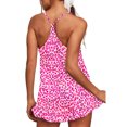 thumbnail image 5 of Jamicy Pyjama pour Femmes Sans Manches pour la Saint-Valentin pour Femmes Hauts Sans Manches avec Shorts Ensemble de Pyjama Décontracté Imprimé Colorblock Ourlet à Volants, 5 of 5