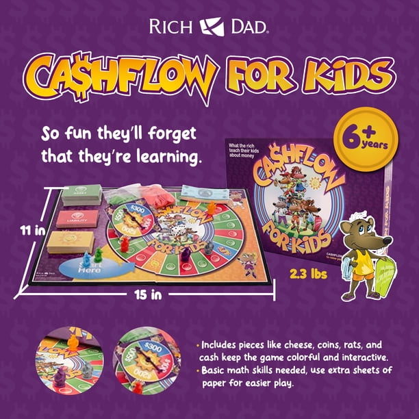 Rich Dad CASHFLOW for Kids, Educational Board Game for Children