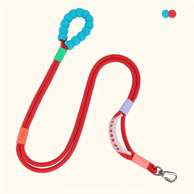 CNKOO 5-Foot Durable Polyamide Dog Leash with Comfort Grip and Secure Lock for All Breeds - Tug-Resistant Multipurpose Pet Leash