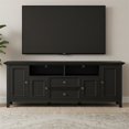 thumbnail image 2 of Amherst 72 inch Wide Solid Wood Transitional TV Stand in Black, 2 of 10