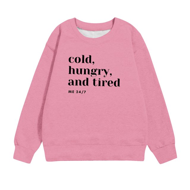 Chandail pour Bébé en Liquidation Liquidation Filles Col Rond Chandail Surdimensionné Mode Enfants Manches Longues Chandail à Enfiler Hauts 1-12 Ans Chandail pour Bébé Fille Roses 7-8T