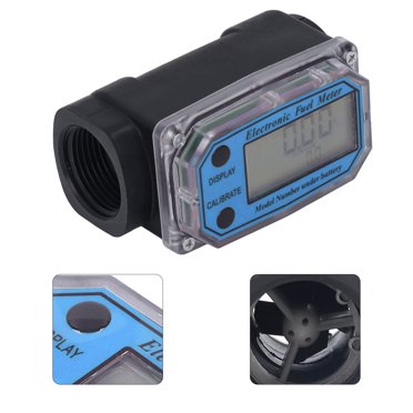 Compteur de Flux de Carburant 1.3 Po Turbines Électroniques Affichage Numérique avec Batterie 2.3-3.3V Compteur de Carburant Compteur de Carburant