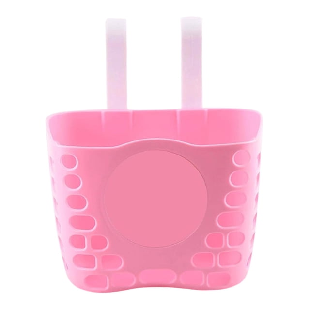 Lipstore Kids Bike Basket Detachable Tricycle Basket for Riding Outdoor Balance Bikes Pink