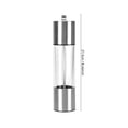 thumbnail image 3 of Stainless Steel Salt and Pepper Grinder Set Adjustable Coarseness Refillable Manual Mill with Clear Acrylic Body for Kitchen and Dining Table, 3 of 4