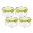 thumbnail image 2 of S SERENABLE 4Pcs Small Bottles Portable Food Storage Container Seasoning Bottles Square Green, 2 of 9