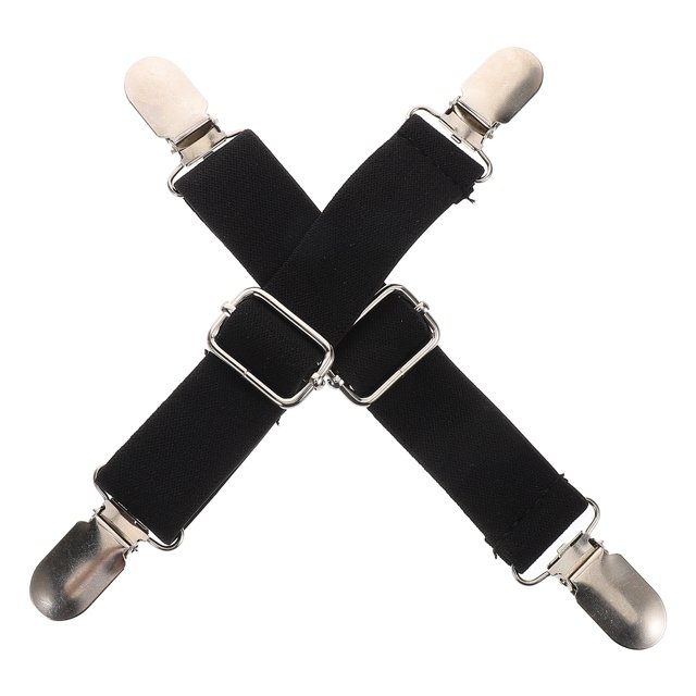 KAKOWELY 1 Paire de Sangles Réglables pour Bottes, Clips pour Pantalons, Jeans, Draps, Couvre-Matelas, Rideaux et Sièges