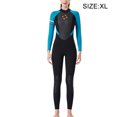 thumbnail image 4 of Maillot de Bain 3 mm Multicolore Col Rond une-Pièce Manches Longues 3 mm Multicolore Ensemble de Plongée en Apnée Maillot Ajustable Élastique Vêtements de Bain Bleu TG, 4 of 7