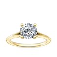 thumbnail image 1 of 1.00 Carat Excellent Round Shape Genuine Diamond Latest Design Solitaire Engagement Ring for Ladies Solid 18K Yellow Gold Size 7.5, 1 of 8