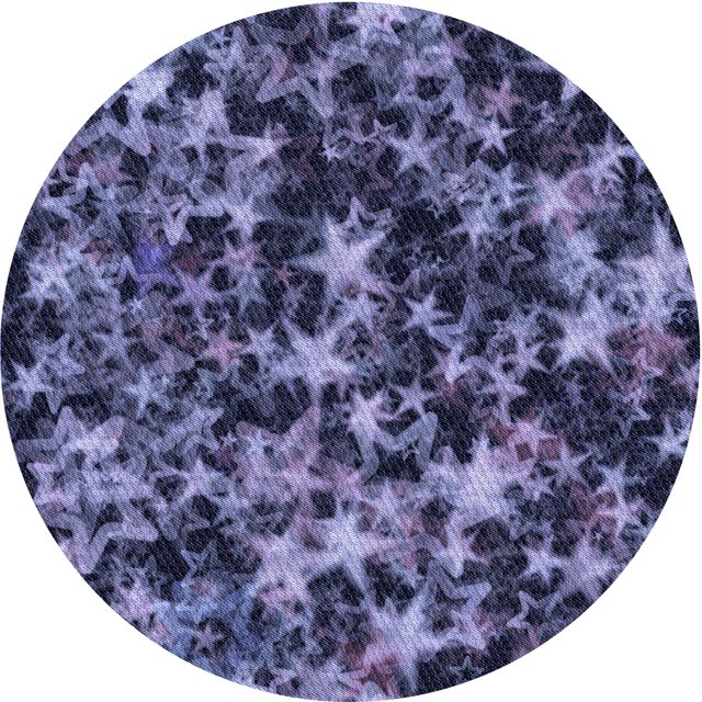 Ahgly Company Tapis de Zone Rond d'Intérieur Lavable à la Machine, Transitionnel, Bleu Ardoise Moyen, 7 Pieds Rond