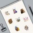 thumbnail image 3 of Popular Cat Expressions Sticker Decals Set for Luggage Pens Guitars Notebooks - and Art Stickers for Personalization, 3 of 7