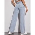 thumbnail image 2 of U.Vomade Jeans Taille Haute pour Femmes Jeans à Jambe Grand pour Dames, 2 of 6