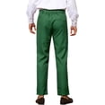 thumbnail image 3 of INSPIRE CHIC Men's Pants Houndstooth Checked Slim Fit Zipper Closure Dress Pants 30 Green Black, 3 of 4