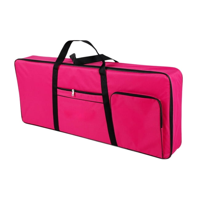 Xuanheng 61 Key Keyboard Case Handbag Padded Backpack Electric Piano Keyboard Gig Bag Rose Red