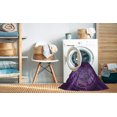 thumbnail image 2 of Ahgly Company Tapis d'Intérieur Lavable en Machine Carré Transitionnel Violet Foncé, 6 Pieds Carré, 2 of 7