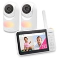 thumbnail image 2 of VTech VM5267-2 2 Camera 5” Digital Video Baby Monitor with Pan and Tilt and Night Light, White, 2 of 10