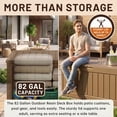 thumbnail image 4 of Homall 82 Gallon Outdoor Storage in Resin Deck Box Lockable Deck Box, Brown, 4 of 8