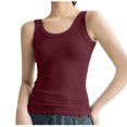 thumbnail image 1 of Dealovy Going out Tops for Women Ribbed Knit Tank Tops Round Neck Sleeveless Slim Solid Color Undershirts, 1 of 7