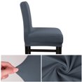 thumbnail image 4 of PiccoCasa Stretch Spandex Bar Stool Cover for Short Back Chair Slategray 1, 4 of 8