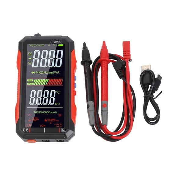 1Set FS899C,FS899SDigital Multimeter With Color Screen Version For USB-C Rechargeable For RMS Voltage Current Capacitance