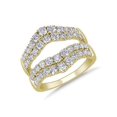 thumbnail image 1 of 1,00 Carat Rond Excellent Véritable Diamond Nouvelle Conception Alliance pour Mariage en Or Jaune Massif 18K Taille 11, 1 of 7