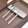 thumbnail image 2 of MVRLSH Clearance Dinnerware 3-in-1 Stainless Steel Fork Spoon Chopsticks Set Travel Set With Plastic Case, 2 of 4
