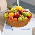 thumbnail image 3 of Plastic Storage Basket Plastic Imitation Vines torage Basket Multicolor Woven Tray for Fruit Vegetables nacks Bread and Multi-Functional Home Organization,S(1PCS) JASKFLY, 3 of 6