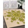 thumbnail image 3 of Ahgly Company Tapis d'Intérieur Lavable en Machine Carré Transitionnel Kaki Or, 4 Pieds Carré, 3 of 7