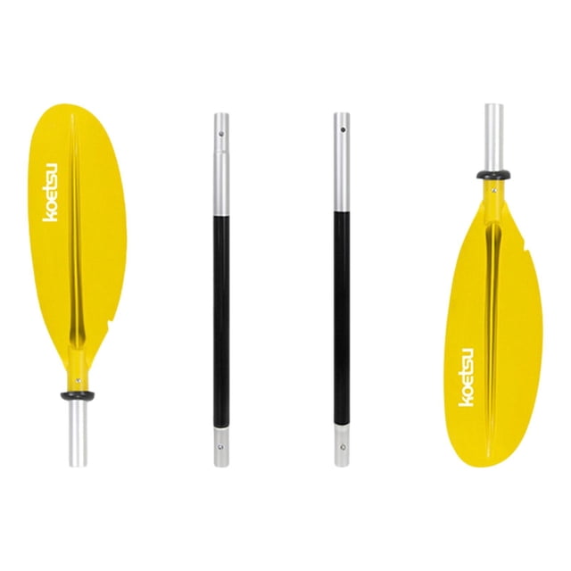 Almencla Kayak Paddle 4 Sections Boat Paddle for Inflatable Boat Rafting Water Sports Yellow