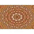 thumbnail image 1 of Ahgly Company Tapis Rectangulaire Orange Lavable en Machine, 7 Pieds x 9 Pieds, 1 of 7