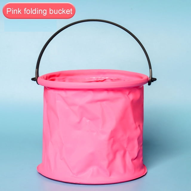 Five Colors Optional Retractable Folding Portable Small Bucket Children Outdoor Travel Water Storage Bucket Car Washing Tools