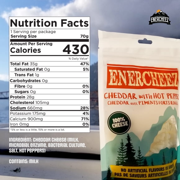 Enercheez Dried Cheddar Cheese with Hot Pepper