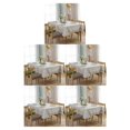 thumbnail image 2 of Baohd Durable And Easy To Wash Tablecloth With Vintage Style Rectangular Table Tablecloth Cotton Dining Tablecloth Table Cover linen 100*140CM 5Set, 2 of 6