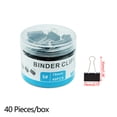 thumbnail image 3 of Binder Clips Mini Black | 40 Count Value Pack - 19mm Sturdy Tempered Steel Office Clips | Rust-Proof Powder Coated Handles | Bulk Small Paper Organizing Clips | Secure Loose Papers, Bags | Reusable, 3 of 7