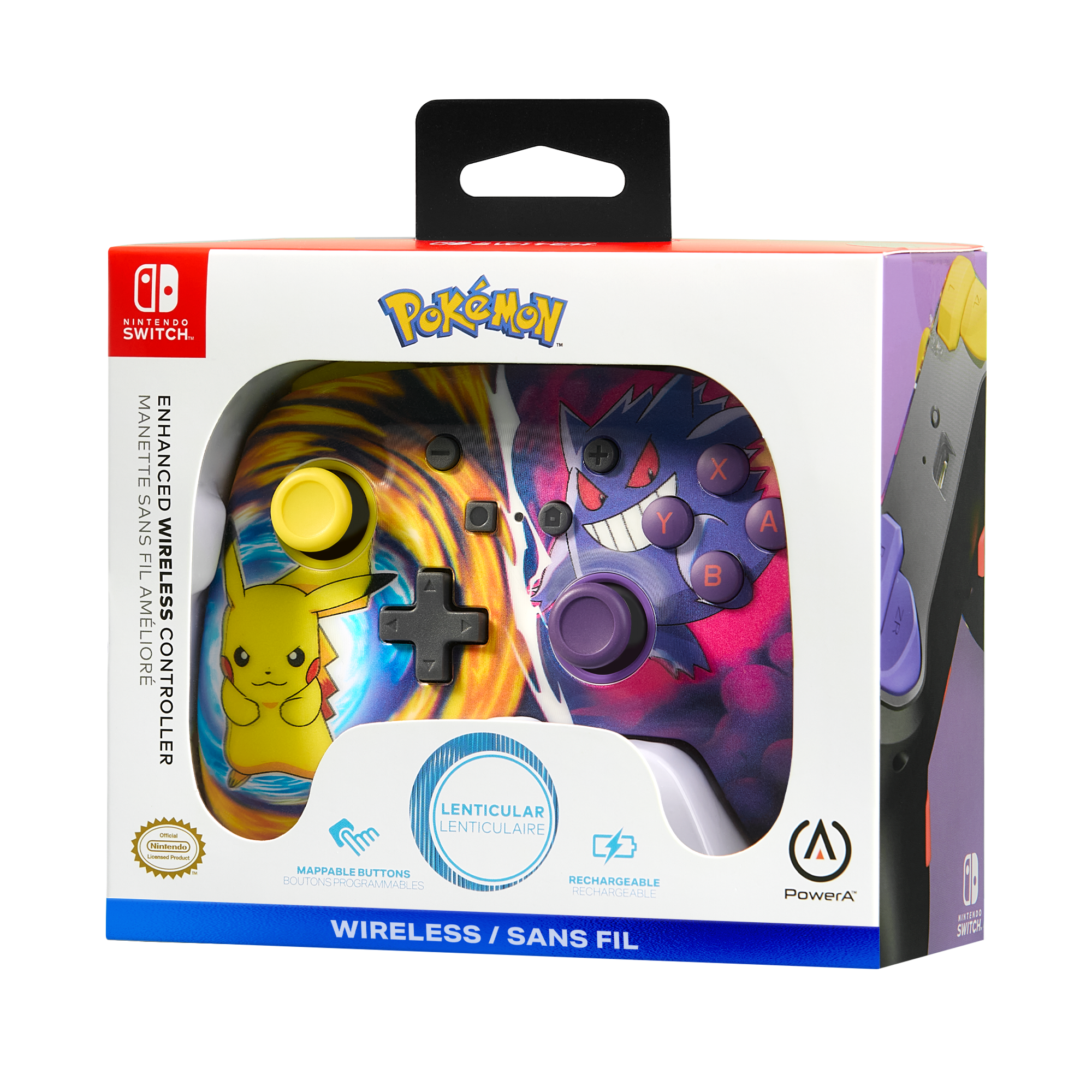 PowerA Enhanced Wireless Controller for Nintendo Switch - Pikachu vs. Gengar