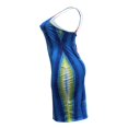 thumbnail image 3 of Women Halter Bodycon Sleeveless Ruched Spaghetti Strap Tie Dye Printing Club Party Mini Dress, 3 of 6