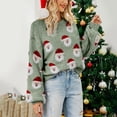 thumbnail image 4 of TIMIFIS Uglys Christmas Sweaters pour Femmes Automne Manches Longues Chandail à Col Rond Imprimé Père Noël Hauts Décontractés d'Hiver Chandail Extensible, 4 of 5