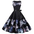 thumbnail image 1 of drppepioner Femmes Grande Taille Liquidation Robes d'Été pour Femmes Plage Imprimé Floral Sans Manches Robe Débardeur Évasée, 1 of 8