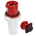 thumbnail image 2 of 3 Phase Power Connector, IP67 Waterproof 380-415V Insulation Industrial Socket Plug With Rubber Washer For Marine For Outdoor For Automotive Devices, 2 of 8
