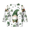 thumbnail image 5 of TZEWGL T-Shirts pour Enfants Imprimés Manches 3/4 Col Rond Haut Ample pour Filles Garçons Taille 6-7T, 5 of 5