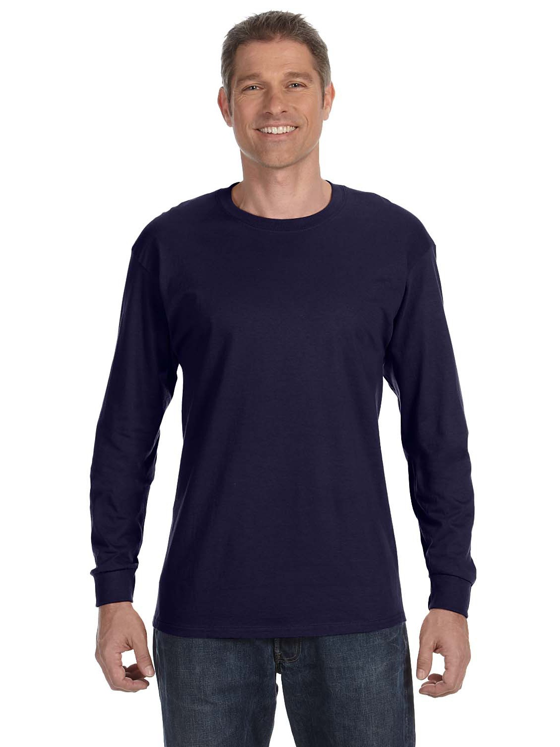 Gildan T-Shirt Homme à Manches Longues en Coton Lourd 5.3 oz. Marine Large