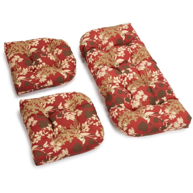 Ensemble de Coussins Capitonnés pour Causeuse en Polyester Filé en Forme de U (Ensemble de 3)