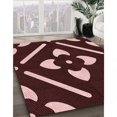 thumbnail image 3 of Ahgly Tapis Rectangulaire Lavable en Machine Intérieur Transitionnel Marron Chocolat, 7 Pieds x 9 Pieds, 3 of 7