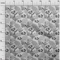 thumbnail image 3 of oneOone Tissu Polyester Spandex Gris Clair Floral Rétro Tissu pour Robe Tissu Imprimé au Mètre 56 Pouces de Large, 3 of 5