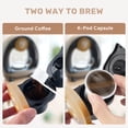 thumbnail image 3 of Single Serve Coffee Maker,1400Watts Fast Brew in 2minutes,Stylish＆Compact Design MINI Q 2 IN 1 Coffee Machines for K cup Capsules & Ground Coffee(Dark Grey), 3 of 8