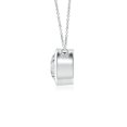 thumbnail image 2 of Angara Collier en Diamant Naturel - Collier Solitaire en Diamant Rond Serti Clos en Platine pour Femmes, 2 of 10
