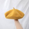 thumbnail image 1 of LinYooLi Ishihara Rimi Hat Vintage British Wool Beret Thick Japanese Painter Hat Korean Version Versatile Pumpkin Hat Girl, 1 of 9