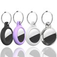thumbnail image 1 of AirTag Holder-Compatible with AirTag Case Keychain Air Tag Case Holder Silicone AirTags Key Ring Cases Air Tags Key Chain Compatible with Apple AirTag GPS Item Finders Accessories-4 Pack, 1 of 6